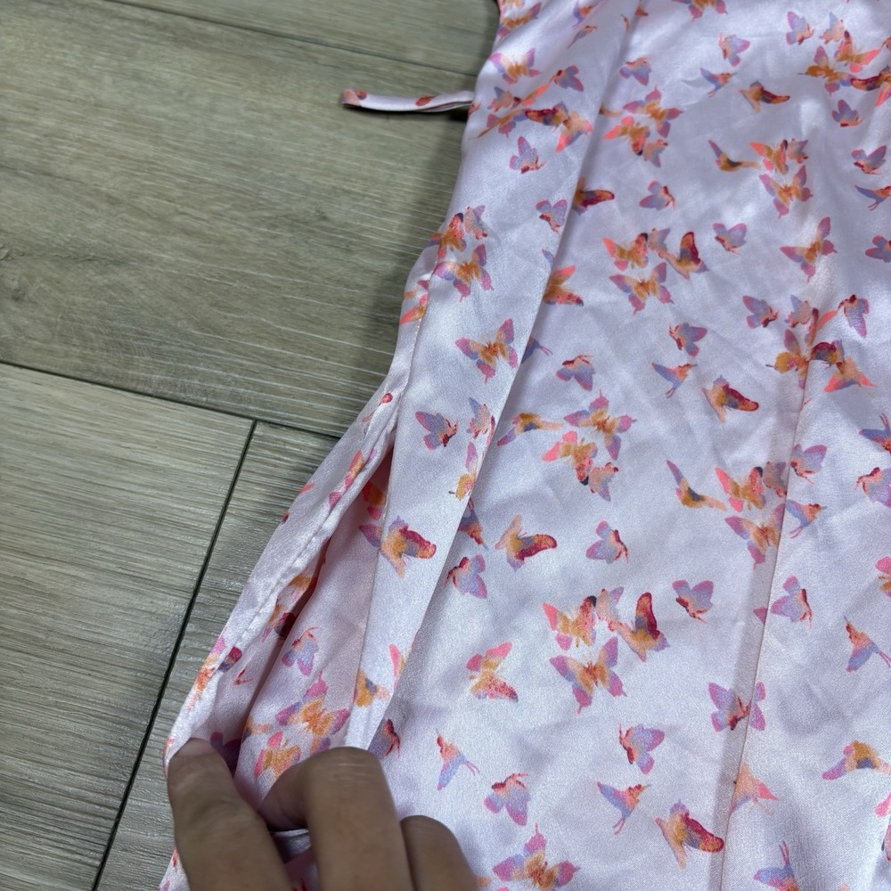 Victoria Secret Womens Size S/M Butterfly Print Lightweight Robe Light Pink - Picture 6 of 8